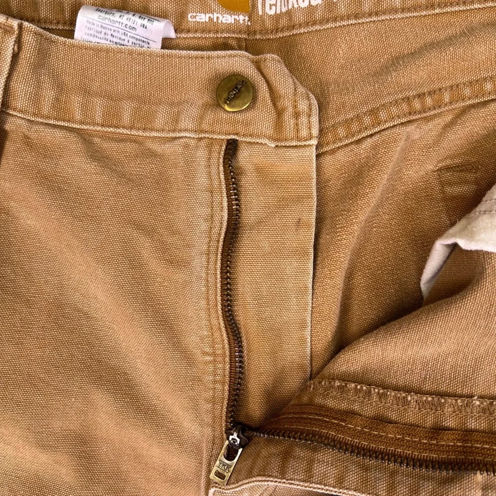 Carhartt‎ Pants Mens 40x30 Tan Duck Canvas Relaxed Workwear Brown Rugged Utility